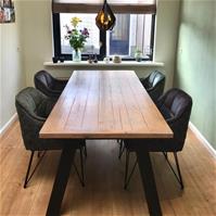 Sfeerfoto Chaise de salle à manger velours Jayron anthracite