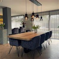 Sfeerfoto Chaise de salle à manger velours Jayron anthracite